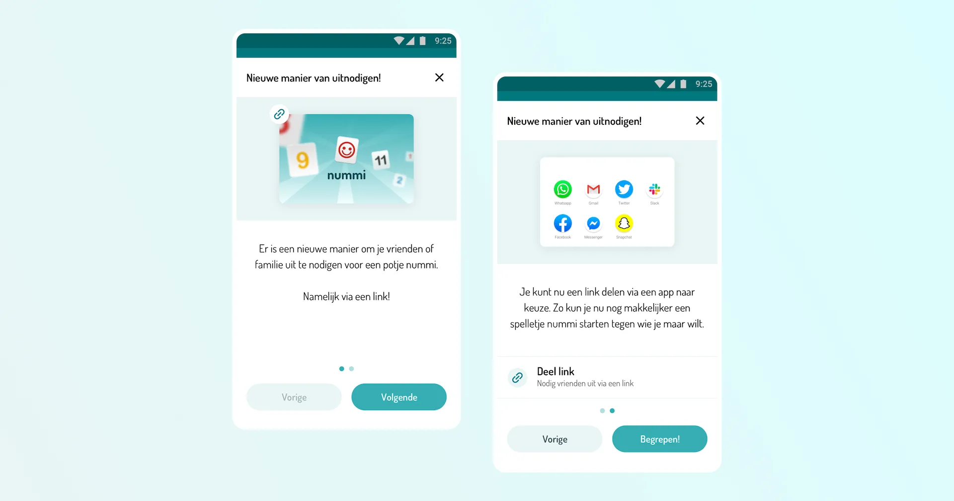 Nummi update: makkelijker vrienden uitnodigen - Afgelopen tijd hebben we hard gewerkt aan onze eigen app nummi. Voor de dagelijks 12.000 actieve gebruikers hebben we enkele features toegevoegd. Eén van die features is het delen van dynamic links!